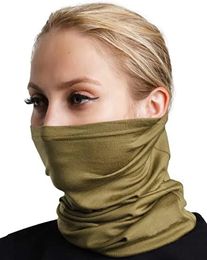 Scarves Unisex 100% Merino Wool Neck Gaiter Face Mask Neck Warmer for Men Women Merino Wool Tube Scarf Thermal Ski Neck Cover Headwear 231011