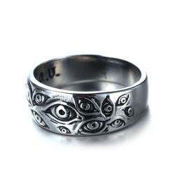 Punk Carved Eyes Mens Ring Hip Hop Rock Cture For Uni Dhgarden Otiqh