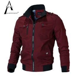 Men's Jackets Army Bomber Jacket Pure Cotton Streetwear Pilot Flight Outwear Military Windbreaker Cargo Coat SpringFall 231011