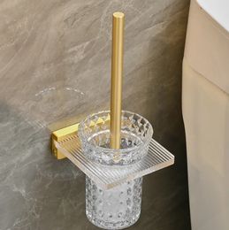 Toilet Brushes Holders Acrylic toilet brush light luxury gold modern cleaning toilet brush set 231012