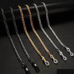 Simple Link Chain For Glasses Mask Lanyard Women Men Stainless Steel Gold Colour Sunglasses Chains Eyewear Cord Strap Gift Dhgarden Otsio