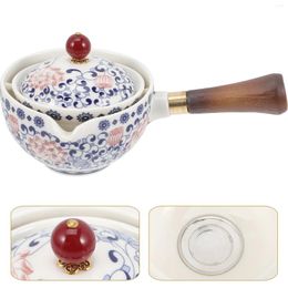 Dinnerware Sets Japanese Teapot Ceramic 360 Degree Side Handle Decorating Tools Rotatable Kettle