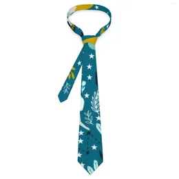 Bow Ties Cute Mermaid Tie Stars And Floral Print Leisure Neck Retro Casual For Male Collar Necktie Birthday Present