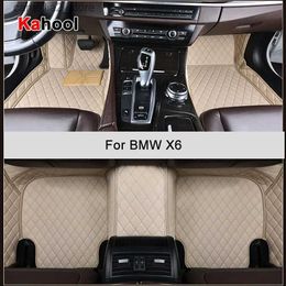 Floor Mats Carpets KAHOOL Custom Car Floor Mats For BMW X6 E71 E72 F16 F86 G06 F96 X6M Auto Accessories Foot Carpet Q231012