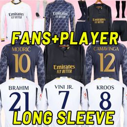 23/24 CAMAVINGA HAZARD Soccer Jerseys 2023 2024 REAL MADRIDS BENZEMA RODRYGO RUDIGER MODRIC MARCELO ASENSIO LUCAS V TCHOUAMENI Long