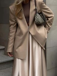 Women's Suits 2023 Elegant Loose Women Blazer Chic Office Ladies Hidden Breasted Coat Clothing Suit Top