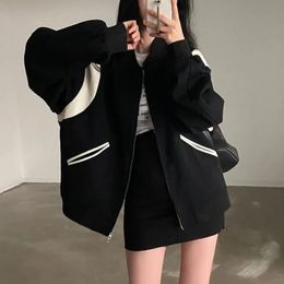 Women's Hoodies Sweatshirts Korean Fashion Streetwear Zip Up Hoodie Women Harajuku Coat Y2K Vintage Zipper Jackets Autumn Oversized Kpop Clothes 231011