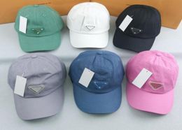 22SS Designer Cotton Baseball Caps for Lovers Fashion Mens Ladies Metal Style sports golf Cap Unisex Outdoor Peaked Sun hat Hip Ho9711631