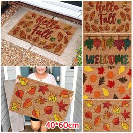 Carpets Thanksgiving Pumpkin Mat Autumn Holiday Welcome Door Doormat Carpet Halloween Decoration Outdoor Decor Fall Rug