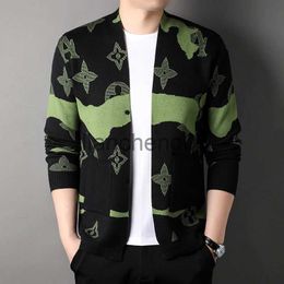 Men's Jackets 2023 New Spring and Autumn Coat Men's Korean Style Loose Trend Knitwear Colour Matching Casual Versatile Sweater Coat Men's J231012