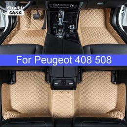 Floor Mats Carpets CUWEUSANG Custom Car Floor Mats For Peugeot 408 508 Foot Coche Accessories Carpets Q231012