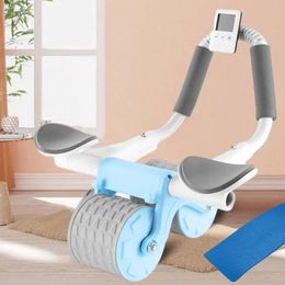Sit Up Benches Abdominal Equipment Support 40*17*25cm Automatic Non-slip Rebound Elbow Exercise Roller 1500g Roller Wheel With Core 231012