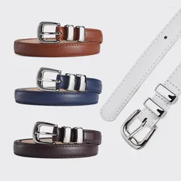 Belts Fashion Women Personality PU Leather Belt Candy Colored Silver Buckle INS Style Decorated Waistband Elegant Dress Jeans