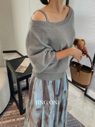 Women's Sweaters Sweater Long Sleeve Y2k Women Clothing Fashion 2023 Vintage Korean Style Elegant One Piece Oversized Tops Blouse Knit