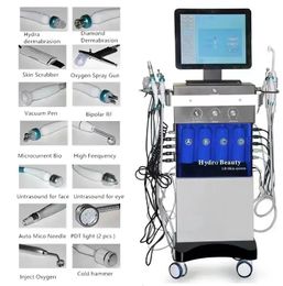 14 IN 1 Diamond Microdermabrasion machine oxygen skin care Hydra Water Aqua Dermabrasion Peeling SPA equipment