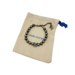 MONOGRAM PEARLS Black Pearl braceletM0995A designer luxury