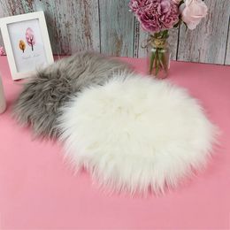 Carpet 30cm Soft Artificial Wool Sheepskin Cushion Chair Bedroom Mat Artificial Wool Rug Warm Hairy Carpet Seat Fur Rugs 231012