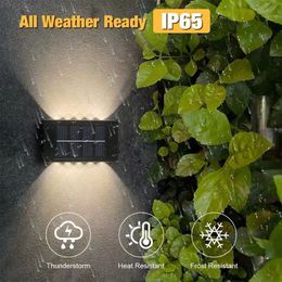 Solar Power LED Garden Wall Lights Outdoor Waterproof Decoration Street Solar Lamp For Patio Fence Porch Balcony