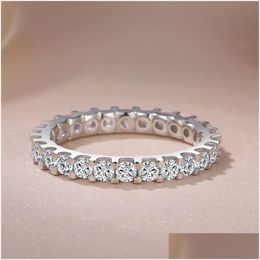 Rings For Women Sier Color Cubic Zirconia Ring White Stone Bridal Wedding Engagement Trendy Jewelry Bijoux Femme Cc1565 Dhgarden Otzae