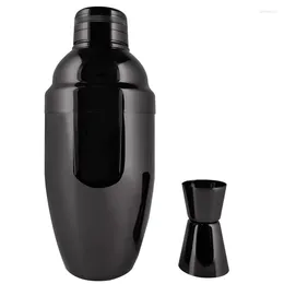 Bar Products Black 550ml Shaker With 15/30ml Jigger Measuring Cup 400ml Glass Cocktail Set Kit Tools