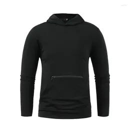 Men's T Shirts 2023 Autumn Casual Sweater Trend Personalised Fashion Double Pocket Hooded T-shirt Long Sleeve Underlay