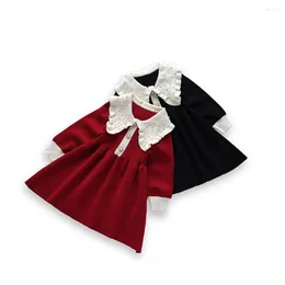 Girl Dresses Wholesale Autumn Winter Children Warm Sweater Dress For Girls Infant Ball Gown Princess Baby Knitted