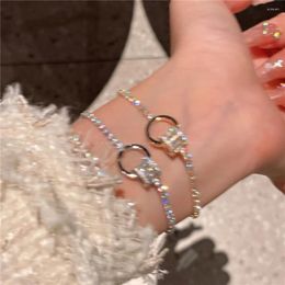 Jewellery Pouches Synthetic Moissanite Diamond Two-color Waist Bracelet Gentle Girl Circle Hand Rope