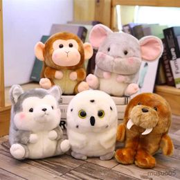 Christmas Toy Supplies Plush Panda Rabbit Hamster Penguin Plush Toy Stuffed Simulation Animal Soft Doll Pig Plush Toy Ball Children small size toy R231012