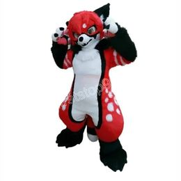 Red Furry Fursuit Fox Mascot Costume High Quality Cartoon Anime theme character Adults Size Christmas Party Outdoor Advertising Outfit Suit