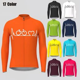 Cycling Shirts Tops Cycling Jersey Men Long Sleeve Men's Cycling Clothing Breathable Bike Jersey Quick Dry Roupa De Ciclismo Masculino 17 Colors 231011