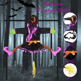 Other Event Party Supplies Halloween Outdoor Decoration Crashing Witch Into Tree Home Garden Decor ic Flying Witch Pendant for Yard Lawn Patio Porch T2310