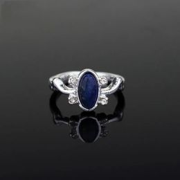 Solitaire Ring 1 pc The Diaries Rings Elena Gilbert Daylight Vintage Crystal With Blue Lapis FashionJewelry Movies Cosplay 231012