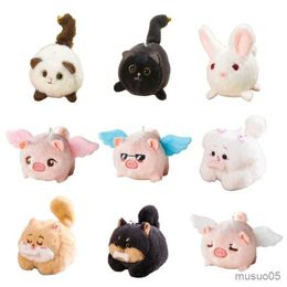 Christmas Toy Supplies Cartoon Plush Stuffed Dolls Toy Little Flying Pig Cat Bunnys Backpack Pendant Keychain Birthday Gifts for Boys and Girls R231012