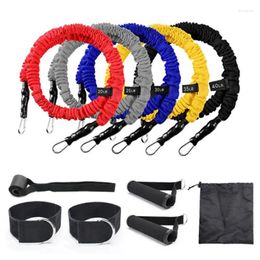 Resistance Bands 150 LBS 11pcs Sets Pull Rope Latex Rubber Band Fitness Training Jump Volleyball High Kick