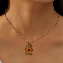 Pendant Necklaces Halloween Necklace For Women Trendy Alloy Gold Colour Clavicle Chain Funny Geometric Pumpkin Demon Bat Jewellery