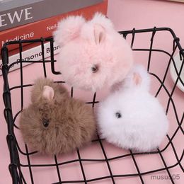 Christmas Toy Supplies 9CM Cartoon Imitation Hair Little Rabbit Plush Keychain Pendant For Book Bag Keyring Pendant Children Birthday Gift R231012