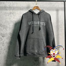 Men's Hoodies Sweatshirts Vetements Limited Edition Hoodie Men Women High Quality Washed Hooded Oversize VTM Pullover 231012