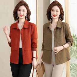 Women's Jackets Women Jacket 2023 Autumn Korean Loose Middle-aged Windbreaker Coat Female Casual Basic Cardigan Outerwer Tops