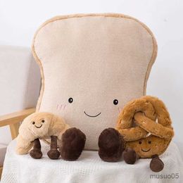 Christmas Toy Supplies About 20cm Lovely Series Plush Toys Cute Croissants Burritos Food Dolls Stuffed Soft for Baby Girls Appease Gifts R231012