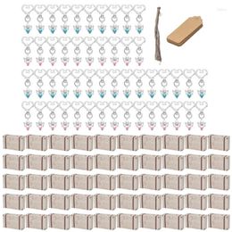 Party Favour 594C 50 Sets Angel Keychains With Gift Boxes Kraft Tags Baptism Bridal Shower Wedding Gender Reveal Decoration