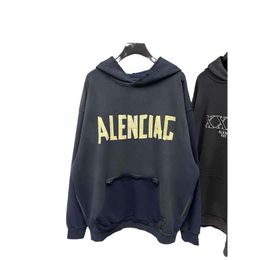 Balencig Version Balencaiiga Balenicass Designer Best-quality Hoodie Hoodies Family Mens Fashion 23ss High New Tape Letter Printing Hooded Casual Loose Men Women