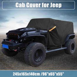 Car Covers X Autohaux Car Body Cover for Jeep Wrangler JK JL Hardtop 2 4 Door 2007-2021 Outdoor Windproof Waterproof 210D Oxford Protect Q231012