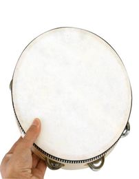 Whole10quot Musical Tambourine Tamborine Drum Round Percussion Gift for KTV Party drumhead6248412