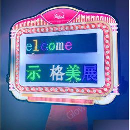 Other Event & Party Supplies Custom Diy Led Digital Sign Mes Board Bottle Presenter Service Vip Programmed Letters Scrolling Mess Rech Dhdt6