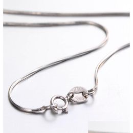 Chains Whole Sale6Sizes Available Real 925 Sterling Sier Necklaces Slim Thin Chains Necklace Women Chain Kids Girls Jewellery Jewellery Ne Dhlwi