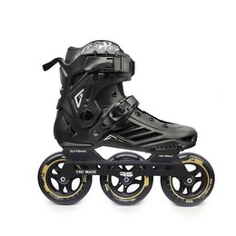 Inline Roller Skates Premium Adults Roller Skates Shoes with R5 3X110mm Tyre Student Boys Girls Street Road Inline Skating Patines White Black 110mm 231012