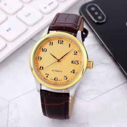 2023 high quality luxury mens watches Three needle series automatic Mechanical watch designer wristwatches Top brand fashion leather strap