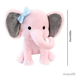 Christmas Toy Supplies Comfort Sleeping Elephant Doll Pink Grey Elephant Plush Toy for Children Birthday Gifts Holiday Gifts R231012