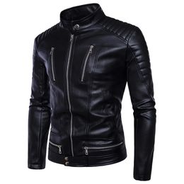 Men's Leather Faux 2023 Spring Mens Jacket Solid Color Zipper Tight Fashion PU High Quality Korean Motorcycle Jackets 231012