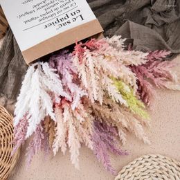 Decorative Flowers 12 Bouquet/Set Mixed Colours Lavender Rabbittail Artificial Flower Pampas Grass Fake Plant Boho Wedding Party Room